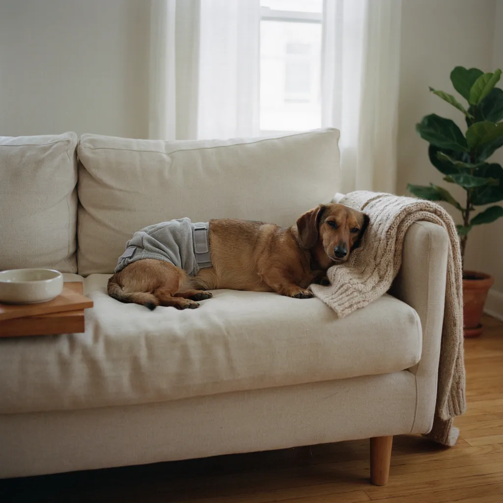 Culotte hygiénique lavable pour chien